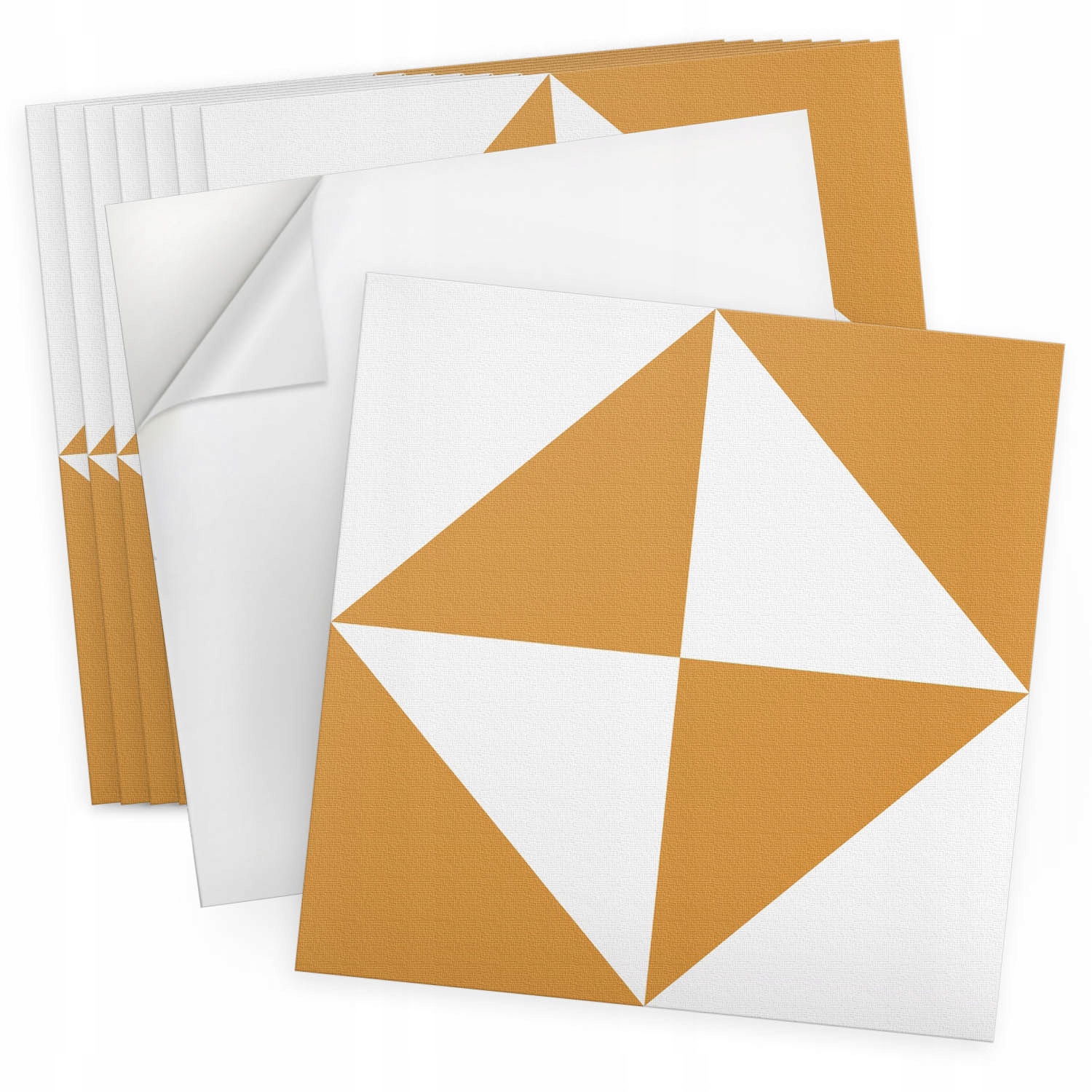 Vinylové nástěnné dlaždice 9 ks 30x30 cm Geometrické trojúhelníky v čtvercích
