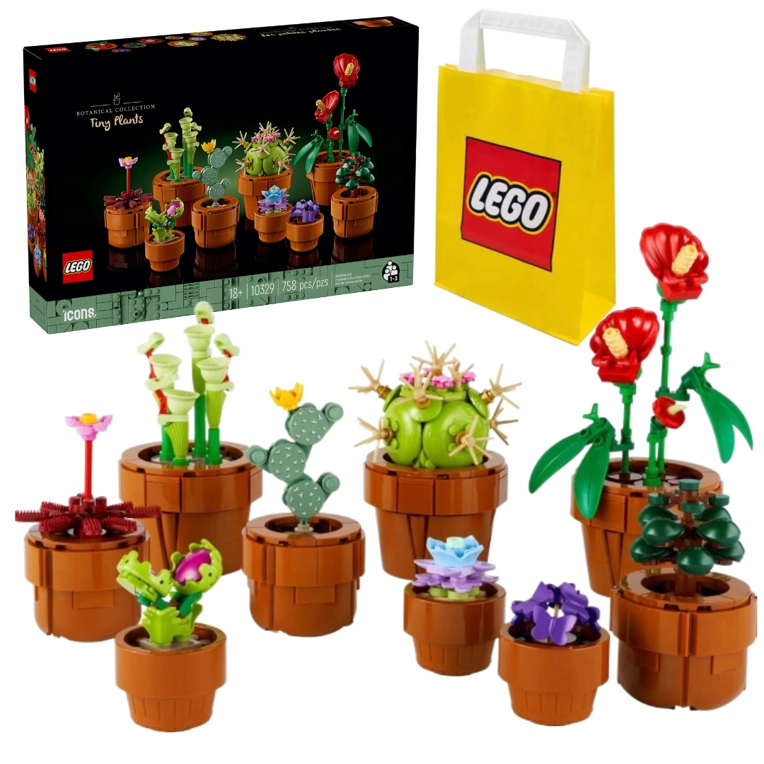 stavebnice Lego pro dospělé Icons Květiny v květináčích Malé rostlinky Dárek