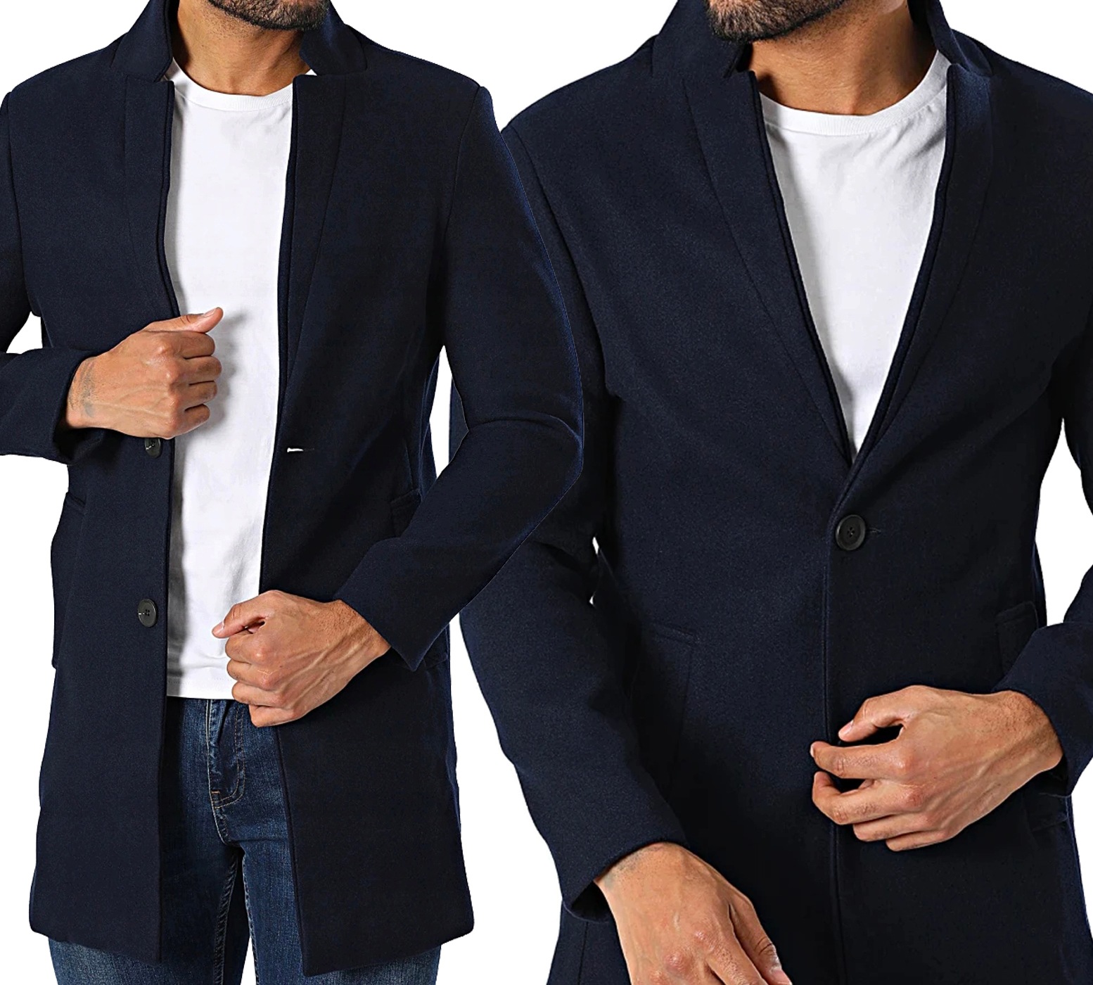 Pánský kabát se stojáčkem Přechodný Elegantní Casual Klasický