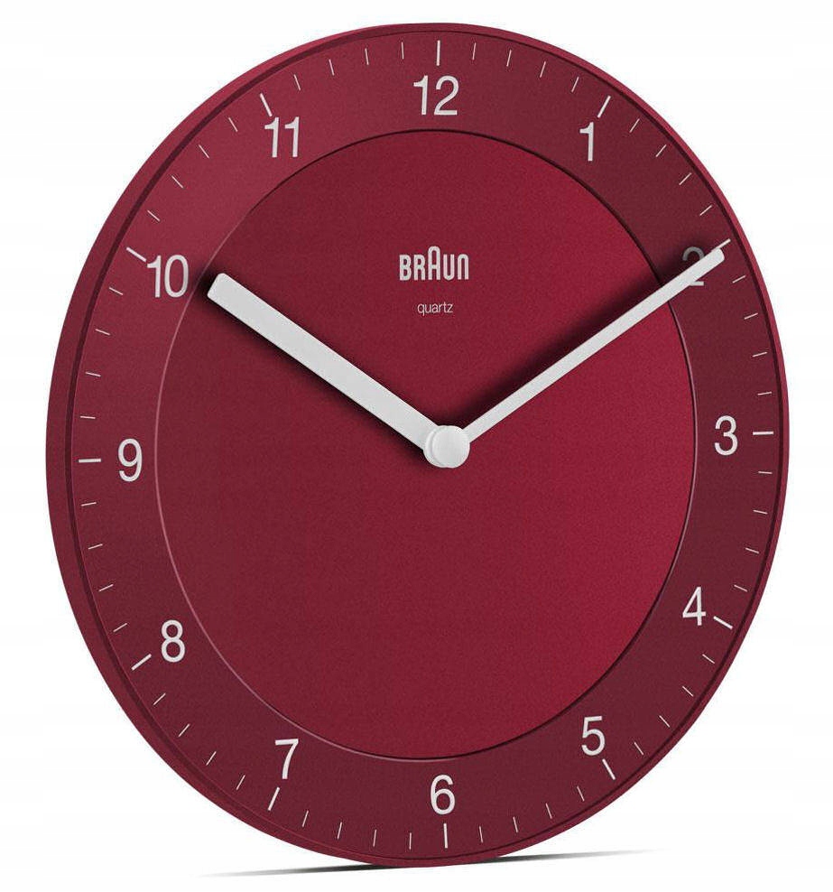 Červené Klasické Nástěnné Hodiny Braun BC06R 20 cm