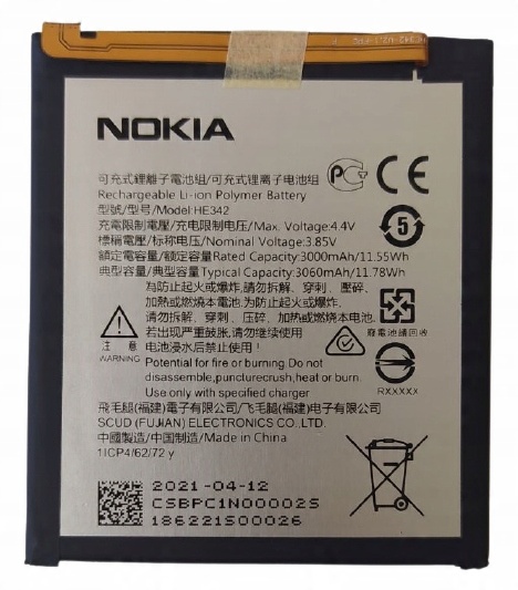 

Nowa Oryginalna Bateria HE342 Do Nokia 5.1 6.1 7.1