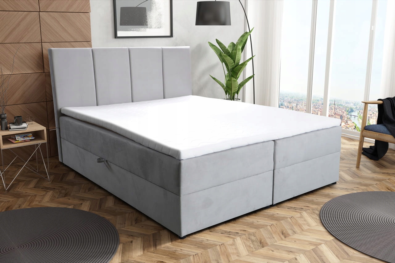 Kontinentální postel 160x200 cm s úložným prostorem různé barvy Foggia