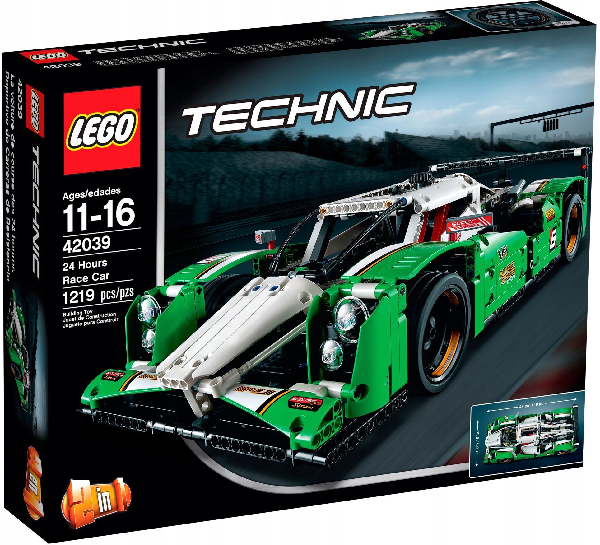 

Lego Technic 42039 Superszybka wyścigówka 2 w 1