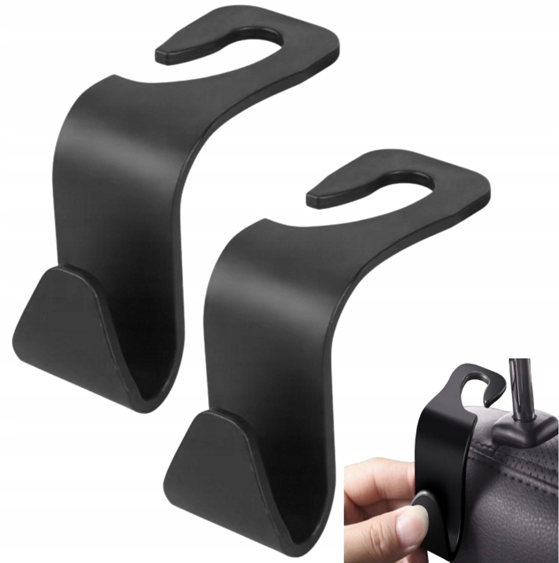 2x WIESZAK HAK HACZYK UCHWYT NA ZAGŁÓWEK ZAKUPY DO FOTELA SAMOCHODU AUTA