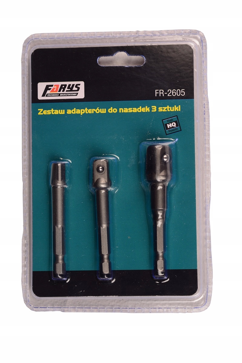 ZESTAW ADAPTERÓW HEX DO NASADEK 1/4 3/8 1/2 Farys Liczba elementów zestawy