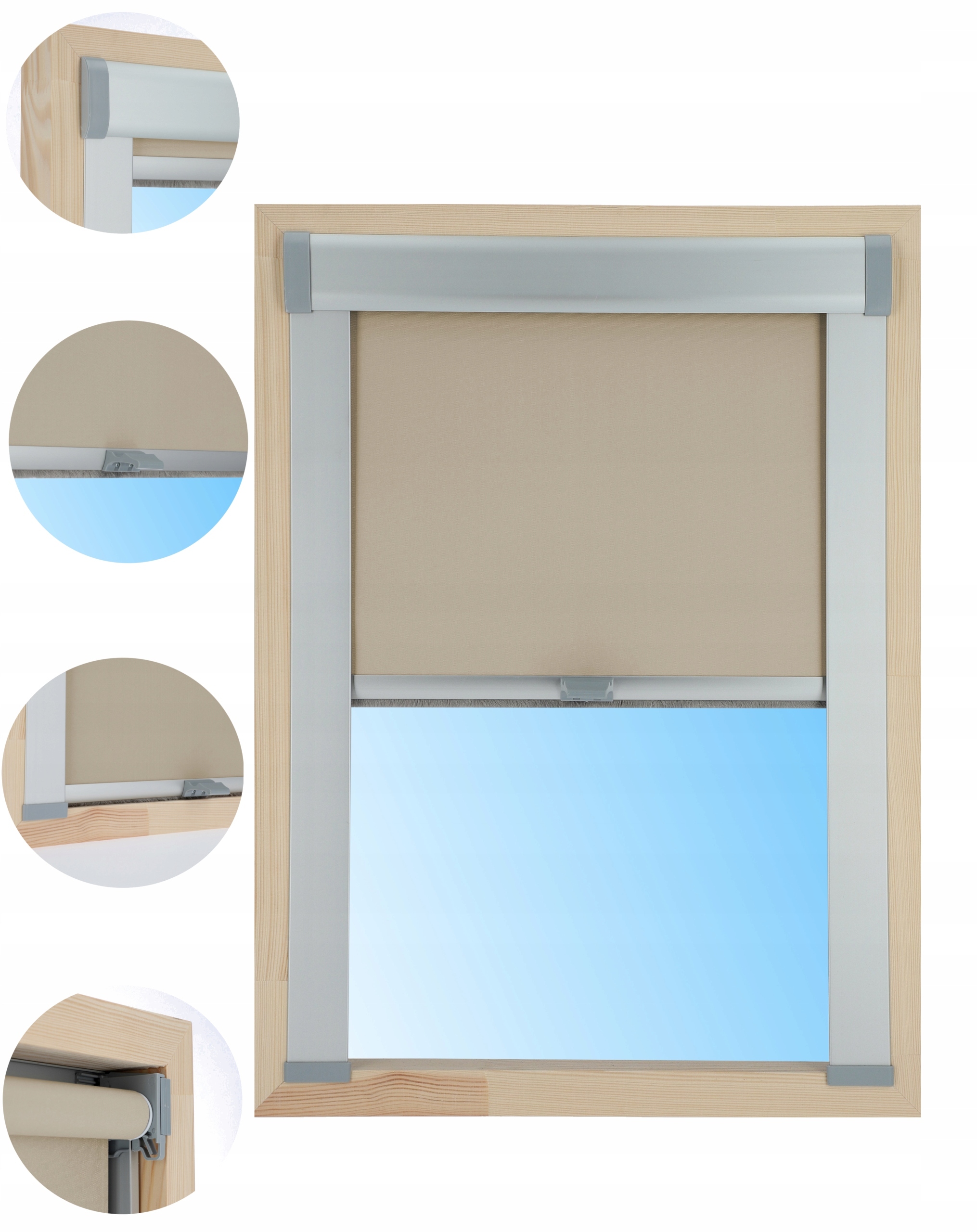 Okenní střešní roleta profil polozatemňovací okno 78x118 cm Classic