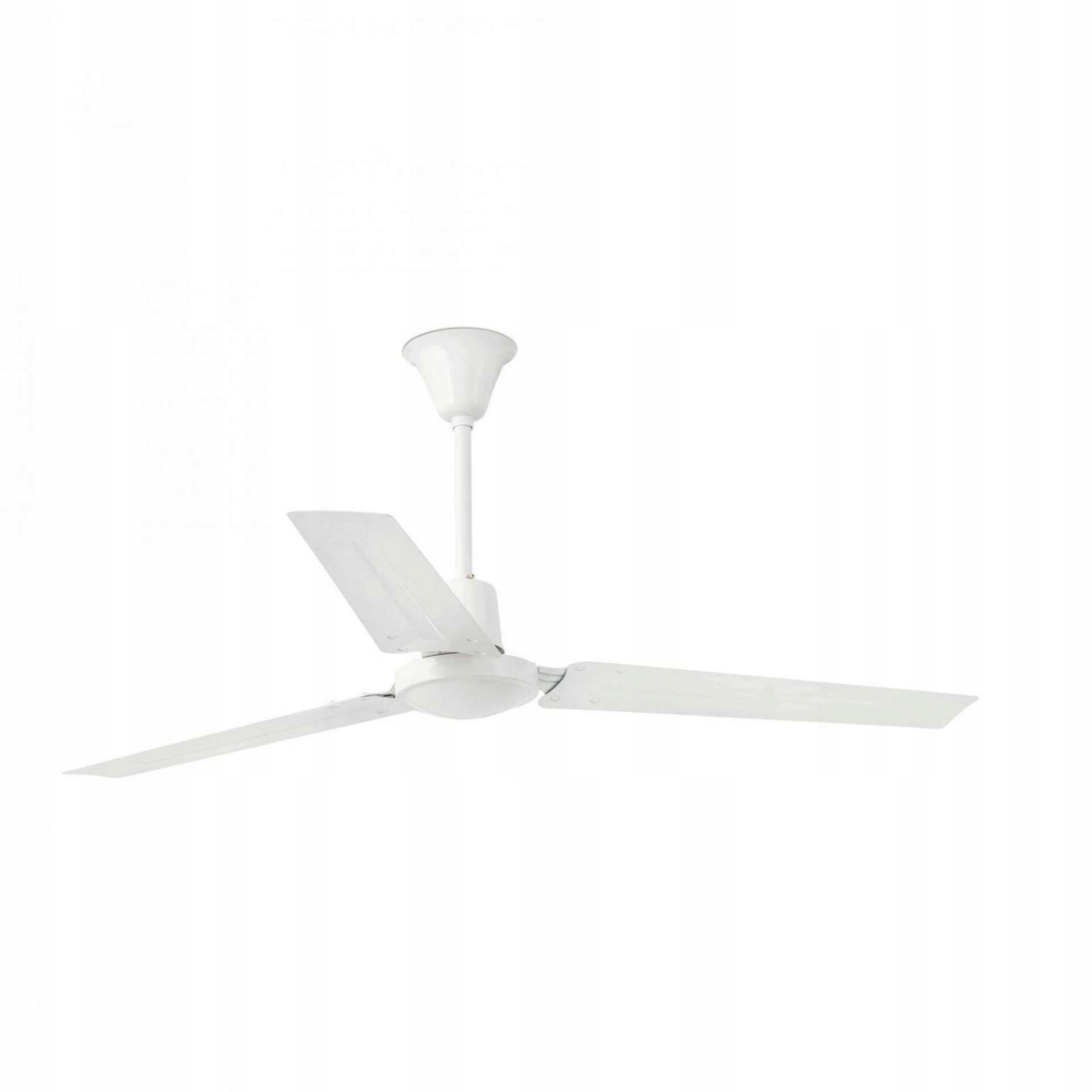 Stropný ventilátor Faro Indus L biely, 5 rýchlostí, nástenný ovládač