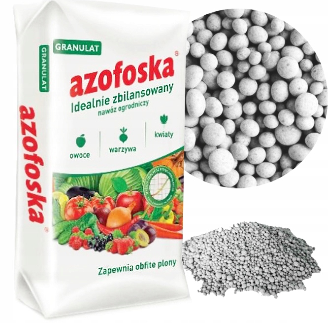 Nawóz wieloskładnikowy uniwersalny Azofoska granule 25kg owoce warzywa