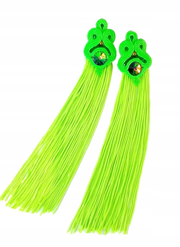 

Neonowe Neon Chwosty Zielone Długie Maxi 17 Długie
