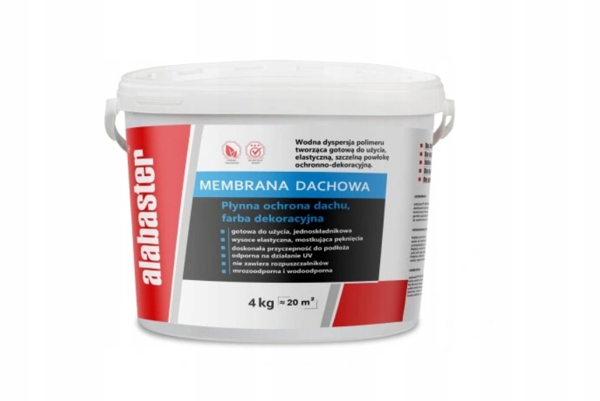 Farba dachowa do uszczelniania 4kg kolor ceglasty membrana w płynie
