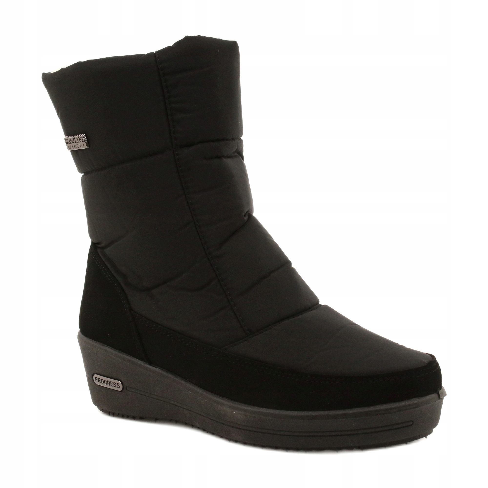 Czarne Nylon Buty Śniegowce Progress r.40