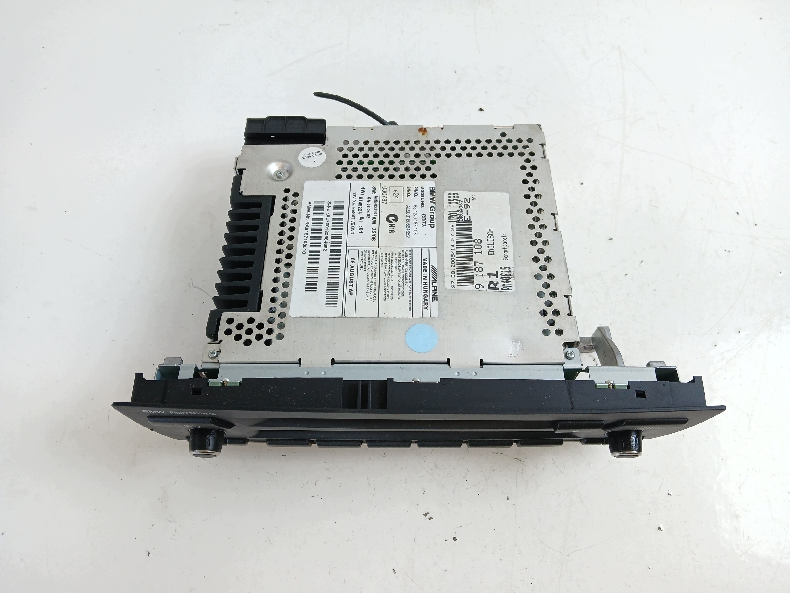 BMW E90 E91 E92 E93 RADIO Fabrique CD PROFESSIONAL 9187108