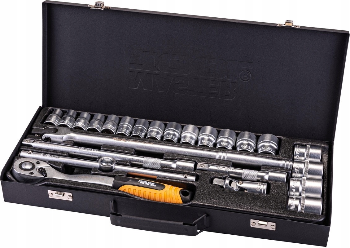 Sada nástrčných hlavíc 1/2 " 10-32 mm Profi CrV račňa 72Т 24 ks