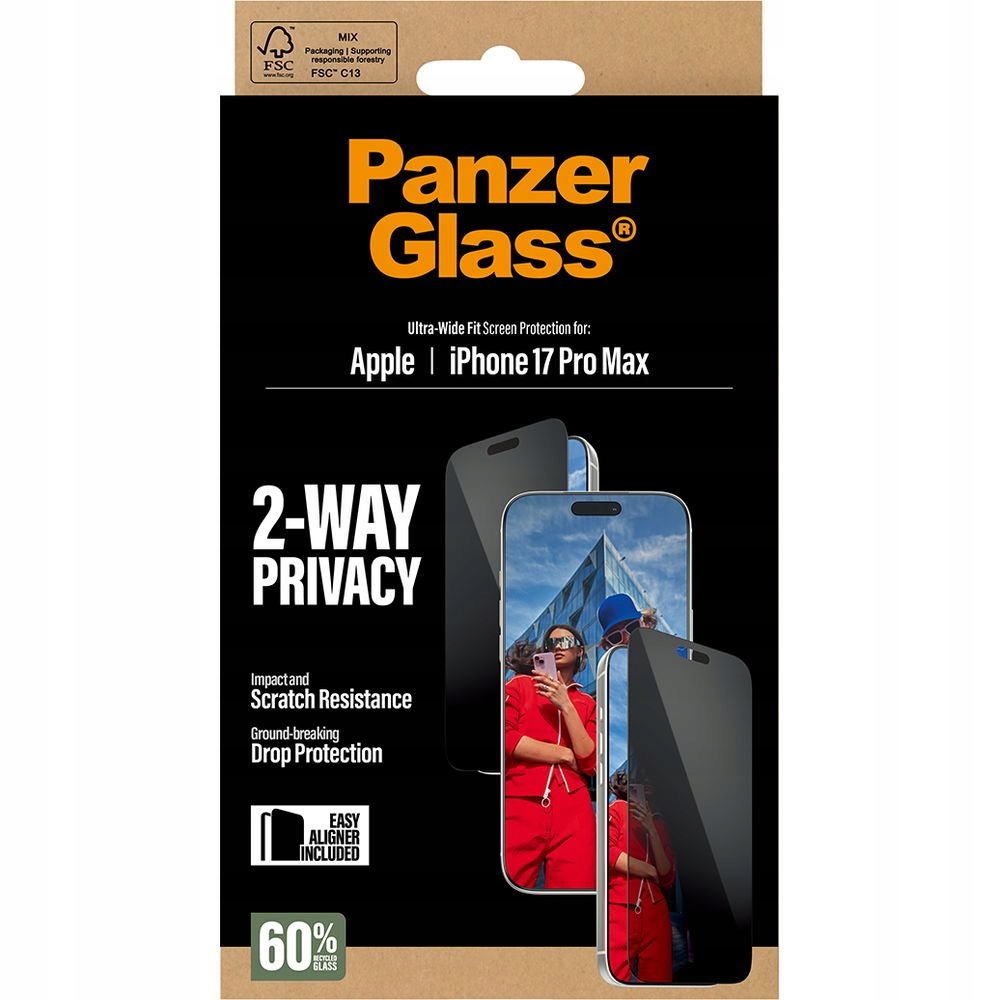 PanzerGlass ochranné sklo Uwf 2-Way Privacy pre iPhone 17 Pro Black…