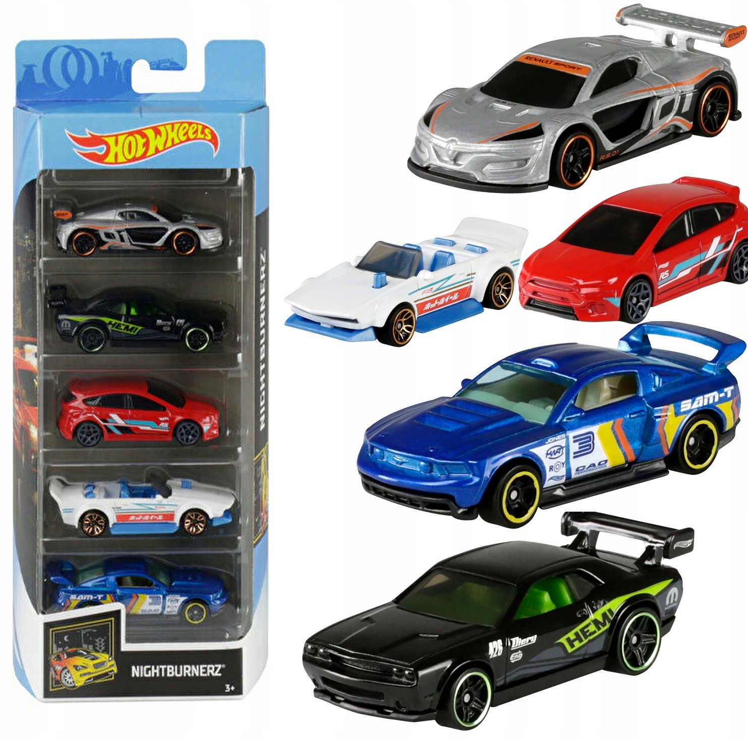 

Hot Wheels zestaw 5 pak limitowane Nightburnerz