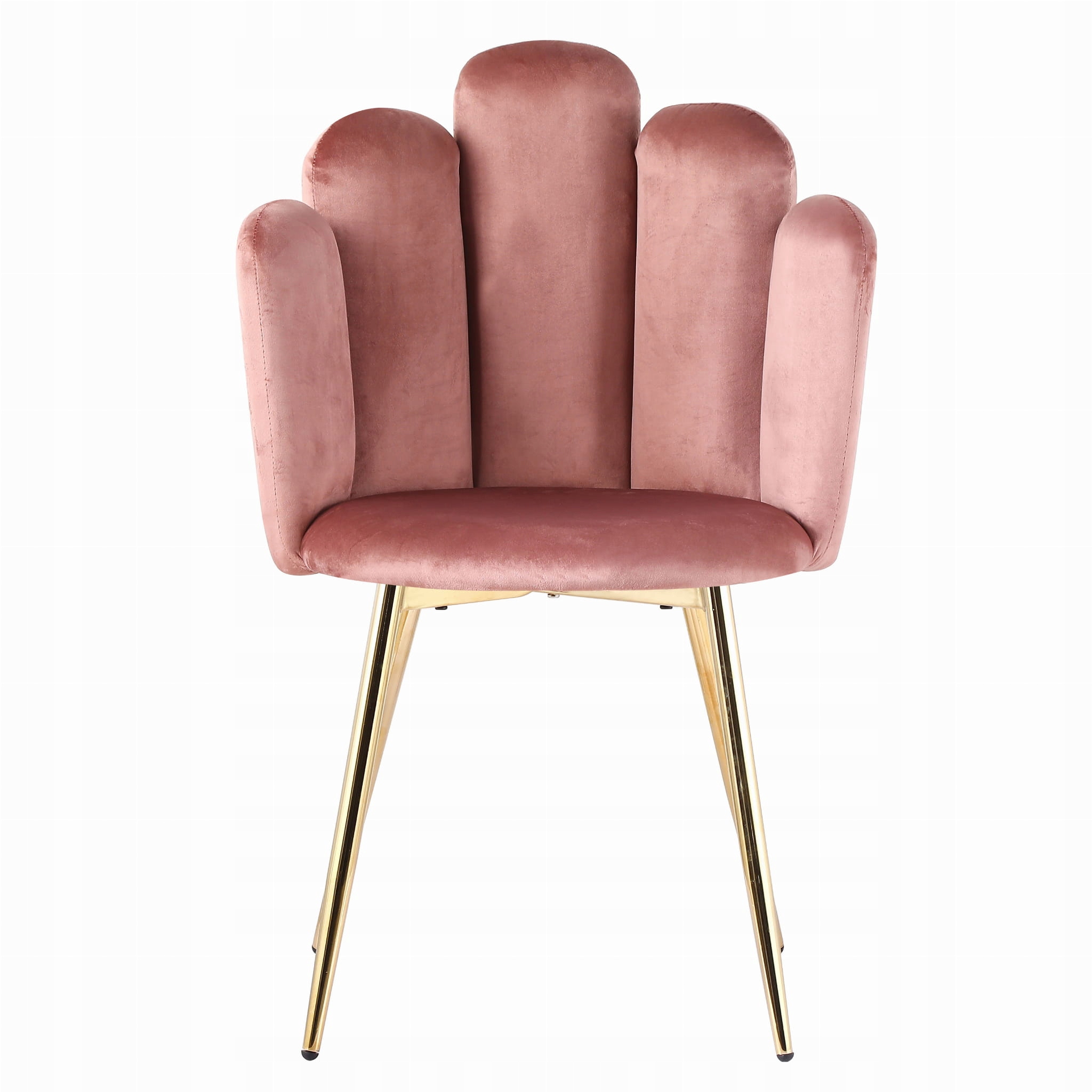Ružová čalúnená stolička Lydia Velvet mušľa