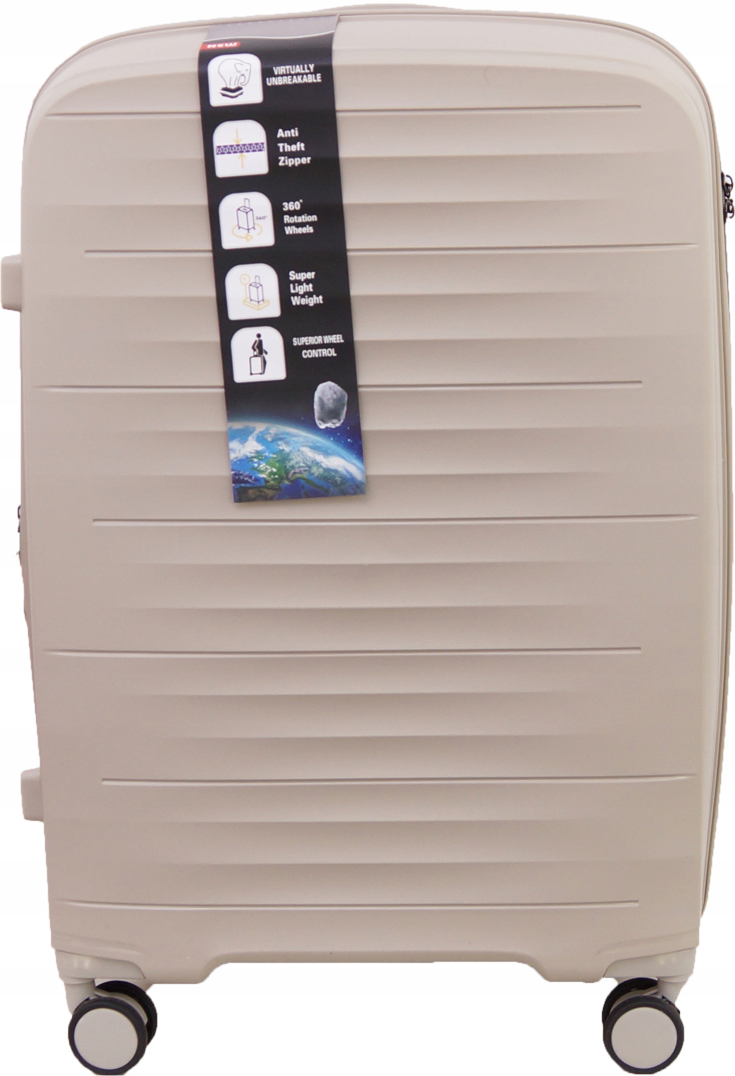 Walizka Duża Na Kółkach Podróżna XXL Gravitt Polipropylen 251 Twarda Exp