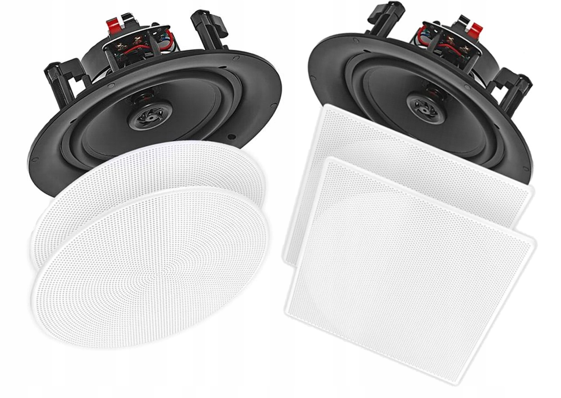 Podomítkové Reproduktory Pár 150 Wattů Pro Montáž Pod Omítku, 2X Maskovací Prvky