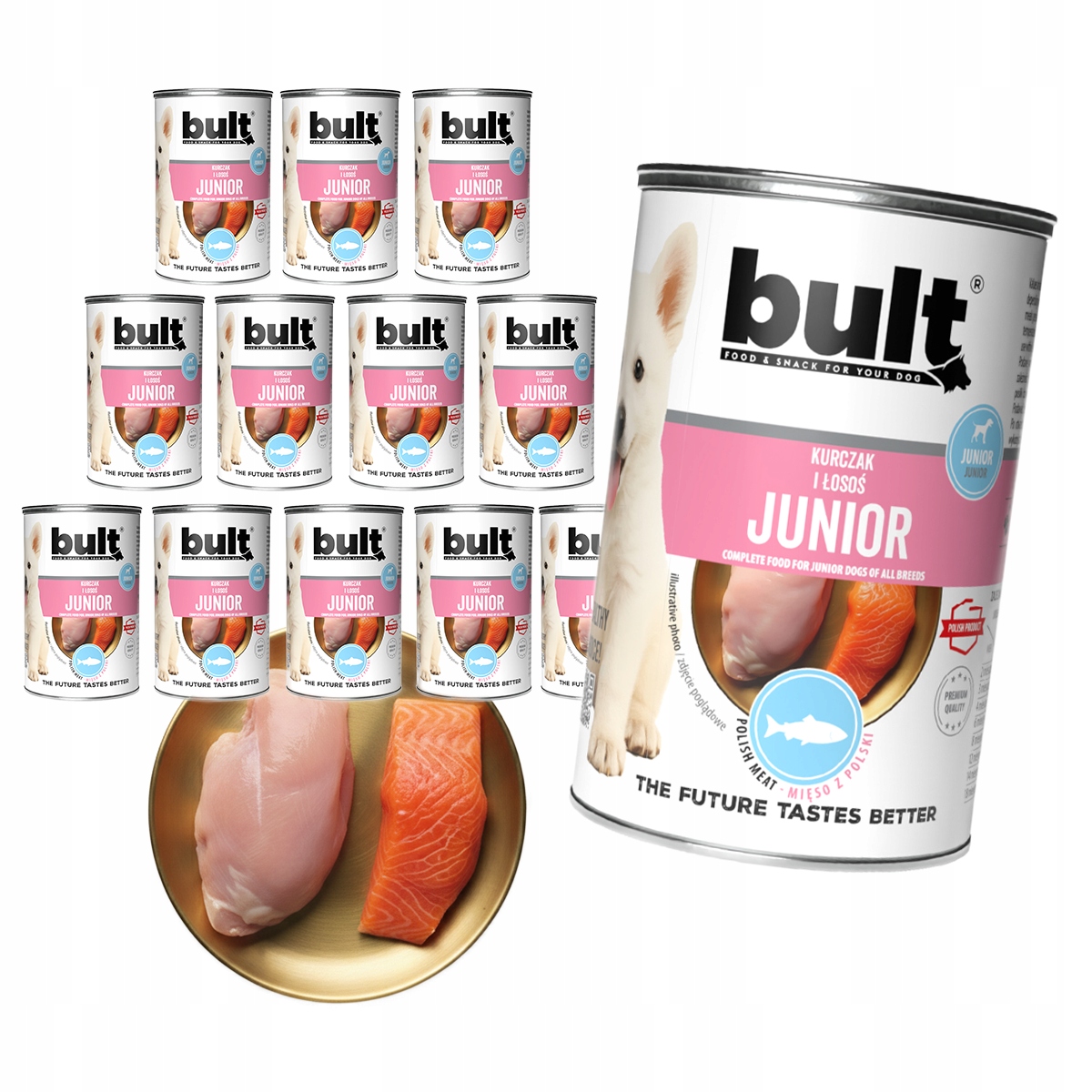 Levně Vlhké Krmivo Pro Psa Bult Junior kuře a losos pro štěňata 12x400g