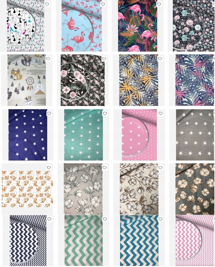 POSZEWKA JASKIEK 100% BAWEŁNA DUŻO WZORÓW 50X120CM