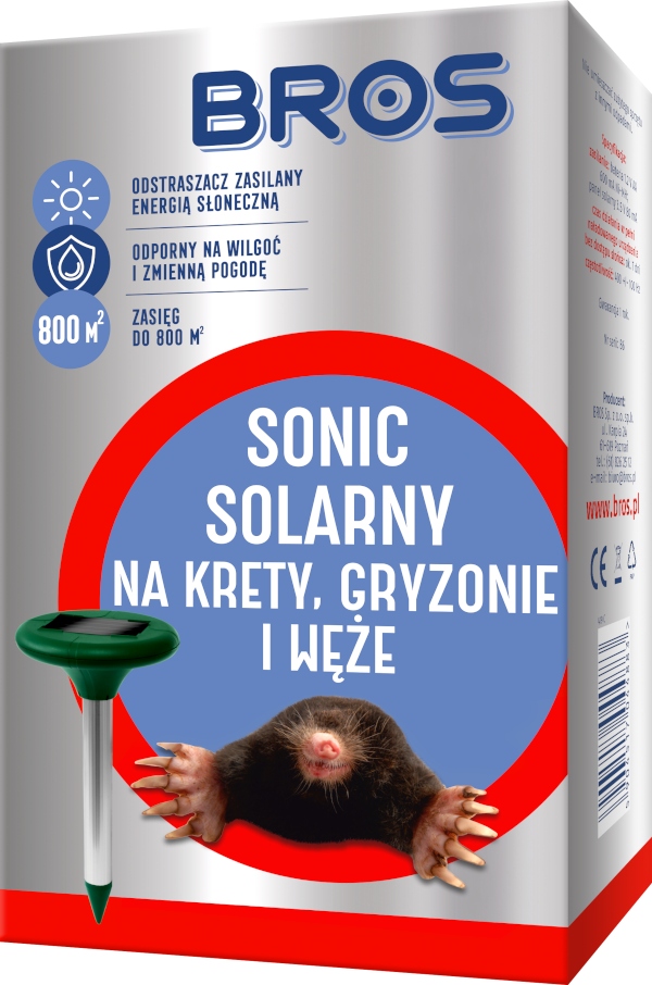

Bros Odstraszacz na Krety Sonic Solarny 800m2