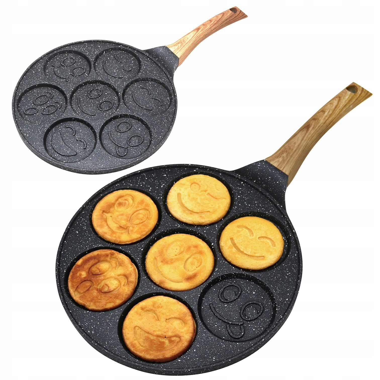 PATELNIA DO PLACKÓW PANCAKES RACUCHÓW JAJEK BUŹKI Kształt okrągły