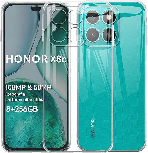 ETUI ULTRA CIENKI SILIKON SLIM GUMA DO HONOR X8C + SZKŁO GRATIS!