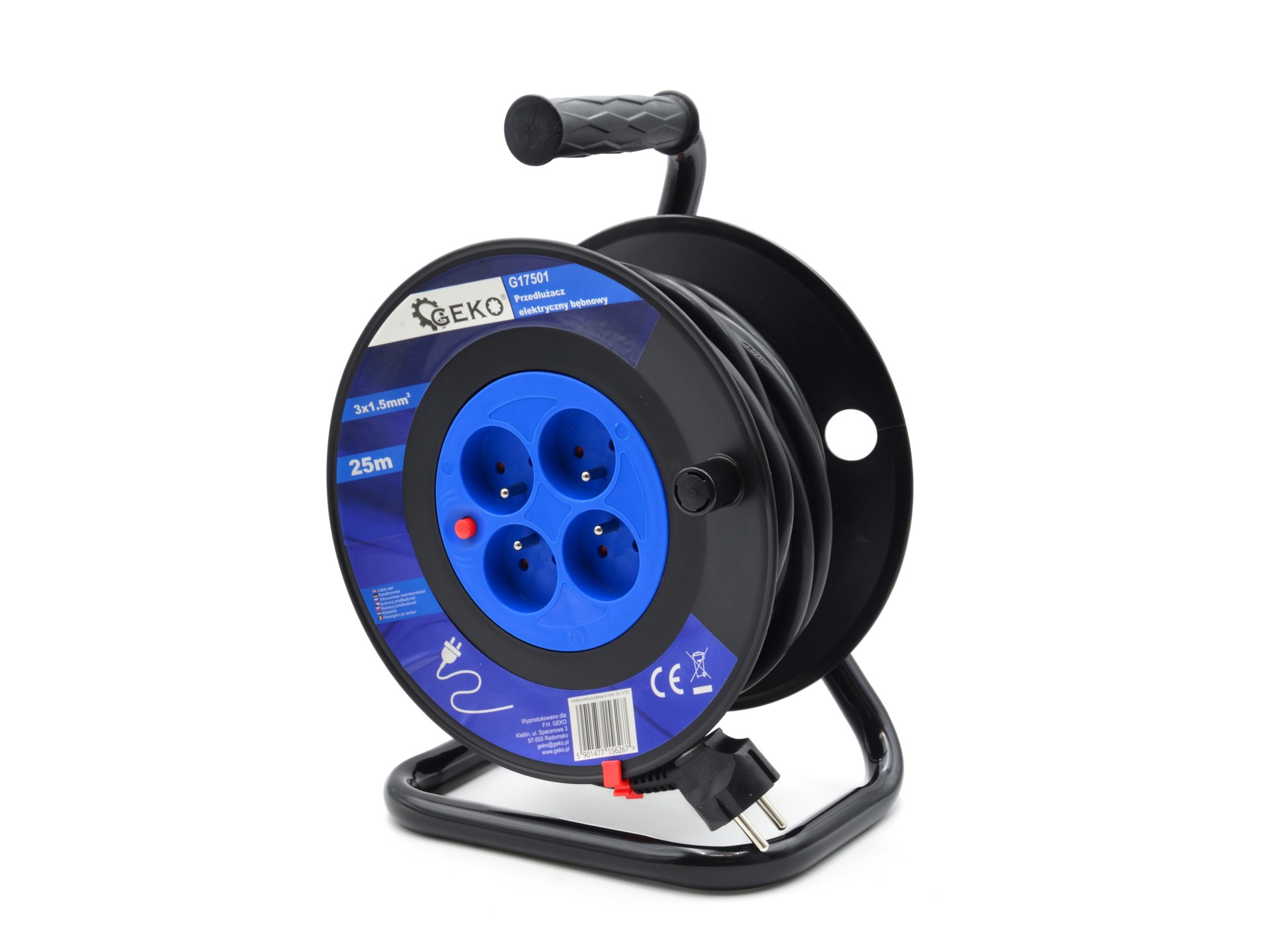 Przedłużacz elektryczny bębnowy 3x1.5mm2 25m