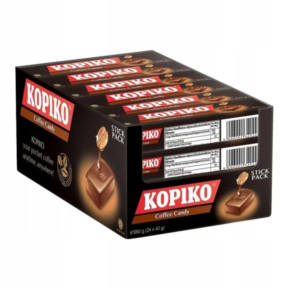 Kopiko Drops Original Coffe Candy Stick Cukierki Kawowe 40g x 24szt