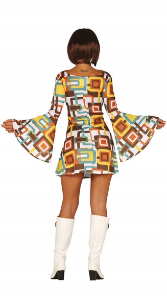 STRÓJ SUKIENKA DISCO LATA 70-TE GROOVY GIRL M Rozmiar M