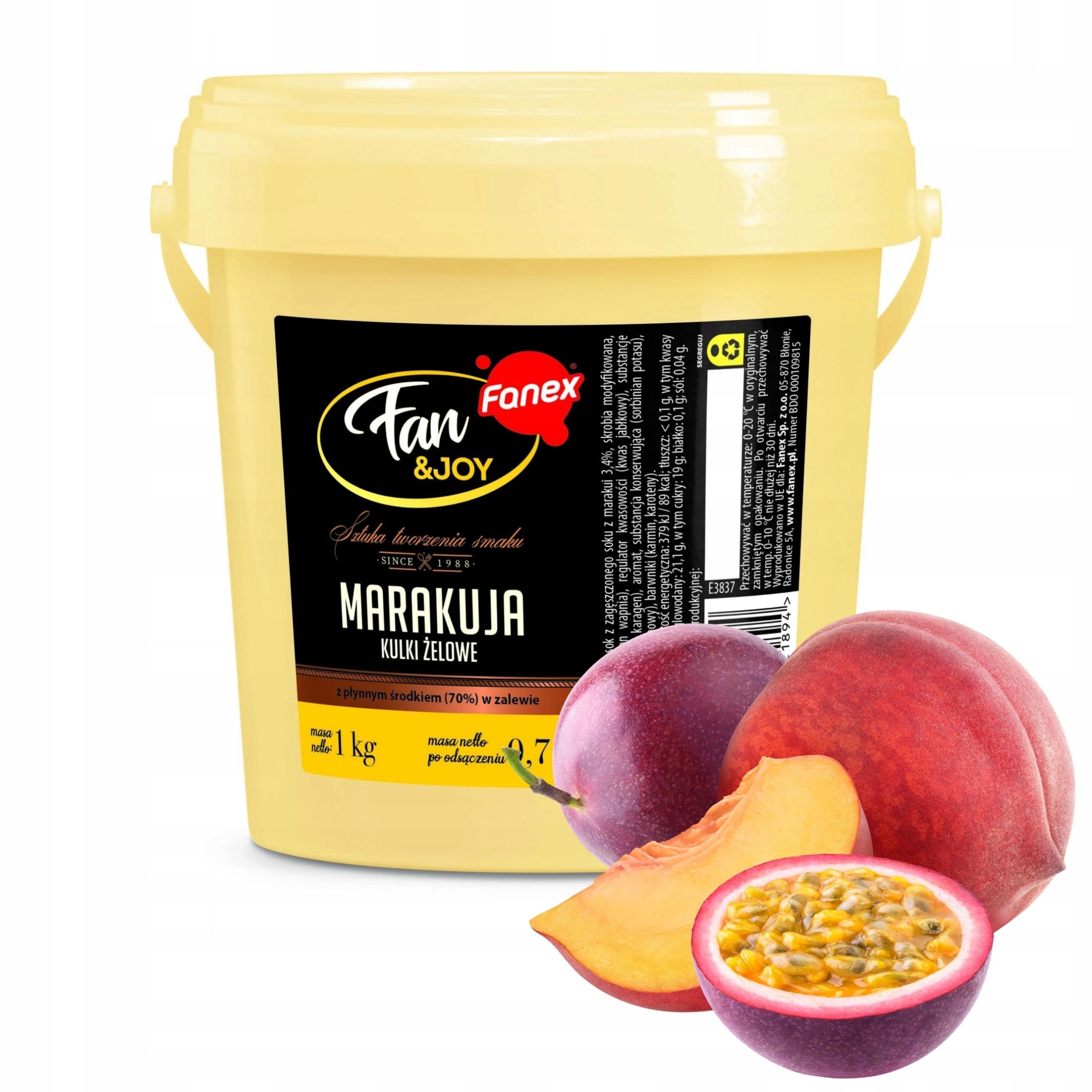 Fanex FanJoy marakuja gelové kuličky s tekutým středem v nálevu 1 kg Fanex