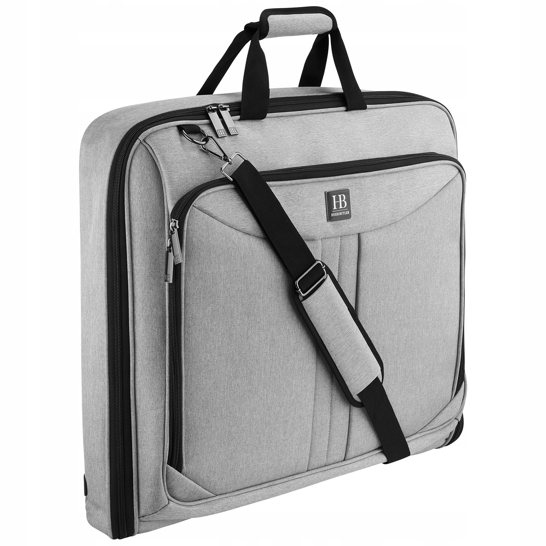 Pevná pánská Taška Obal na oblek Hugh Butler Alfred šedá