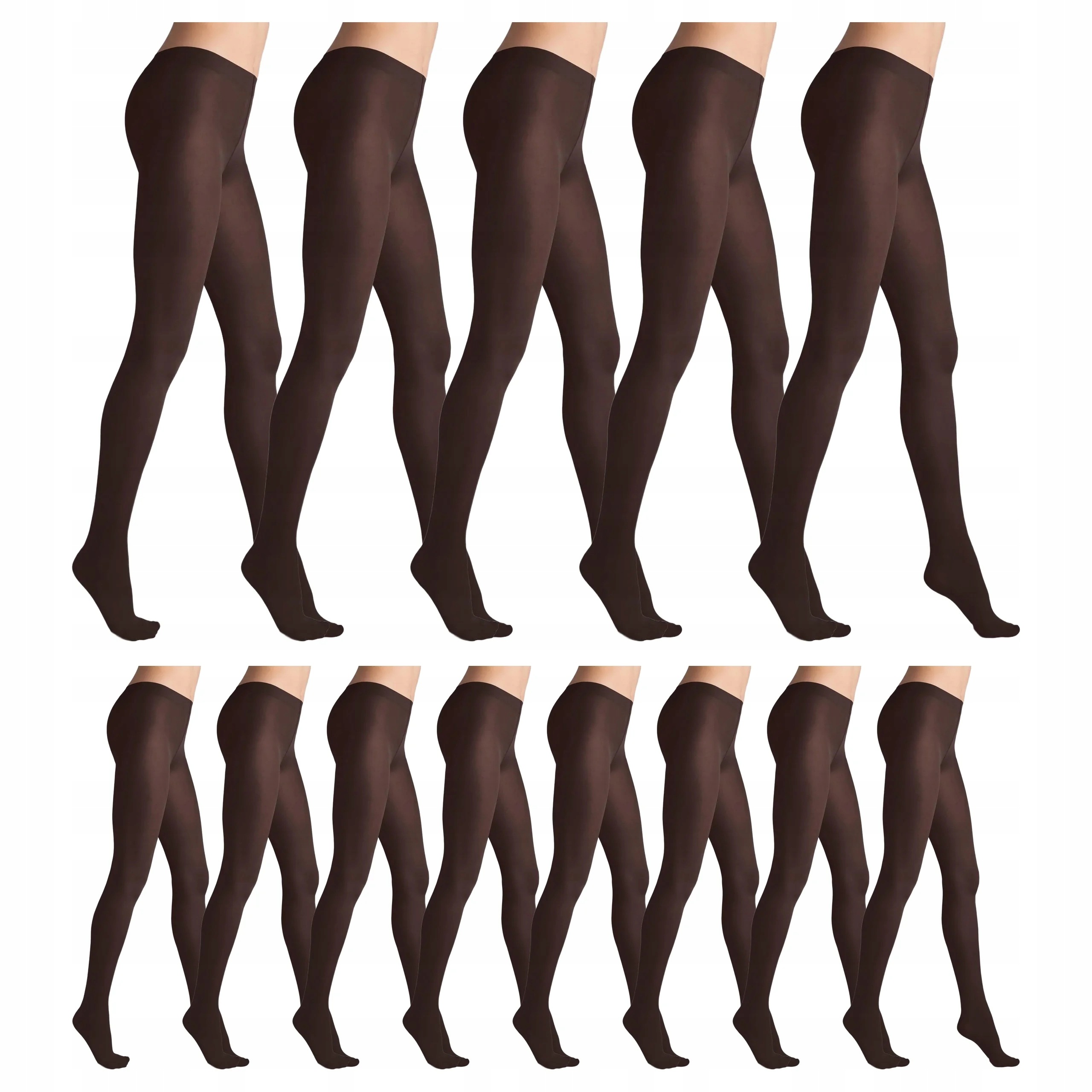 13 x Punčocháče 40 den matné bez kalhotek Tonic 5-XL Dark Chocolate