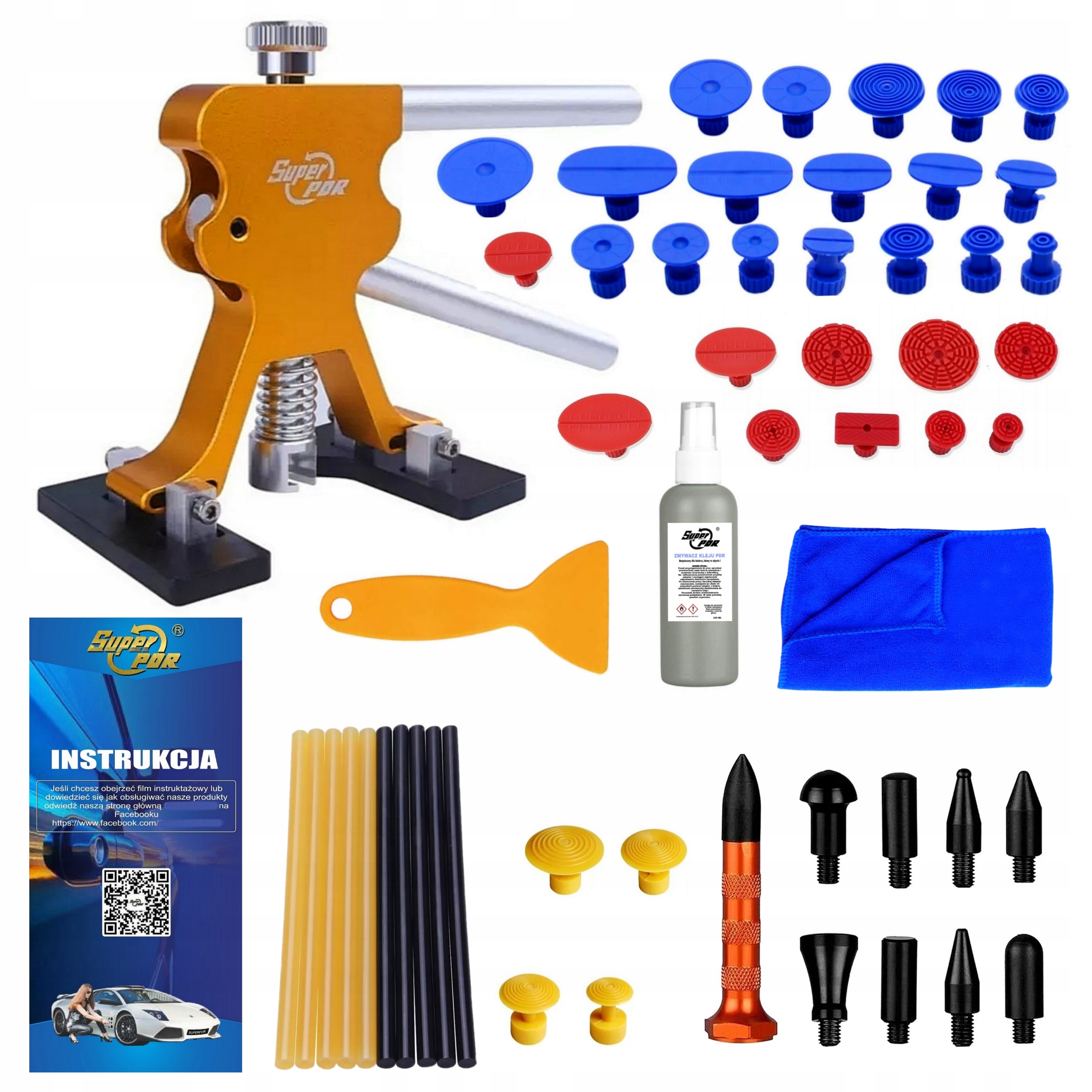 ZESTAW PDR do usuwania wgnieceń karoserii