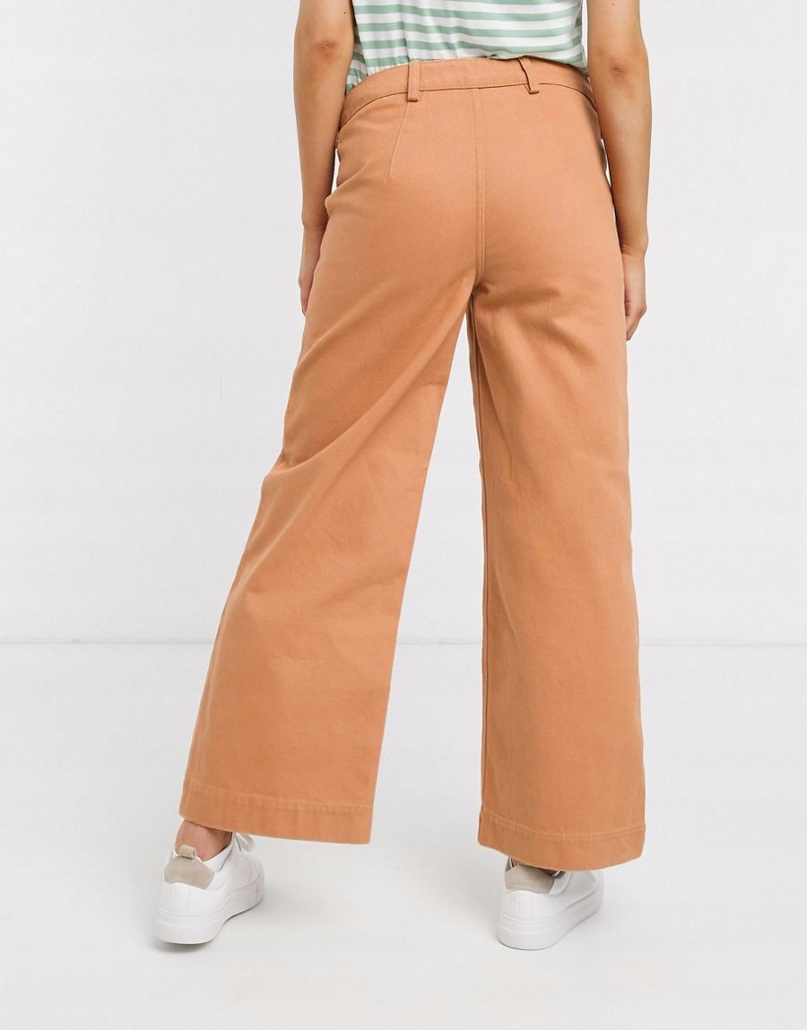 MATERNITY SPODNIE DAMSKIE POMARAŃCZOWE 44 1ARQ Fason proste