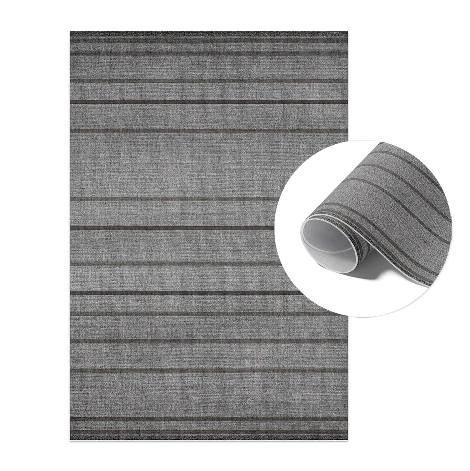 Winylowy Dywan Pcv Na Taras Balkon Do Ogrodu Patio Szare pasy 150x225
