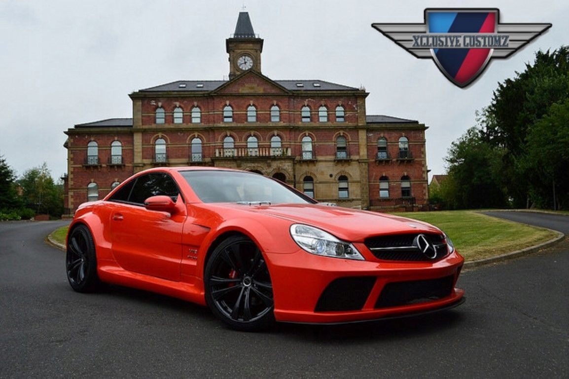 MERCEDES SL R230 BODY KIT BLACK + SERIES SPOILER Strona zabudowy przód