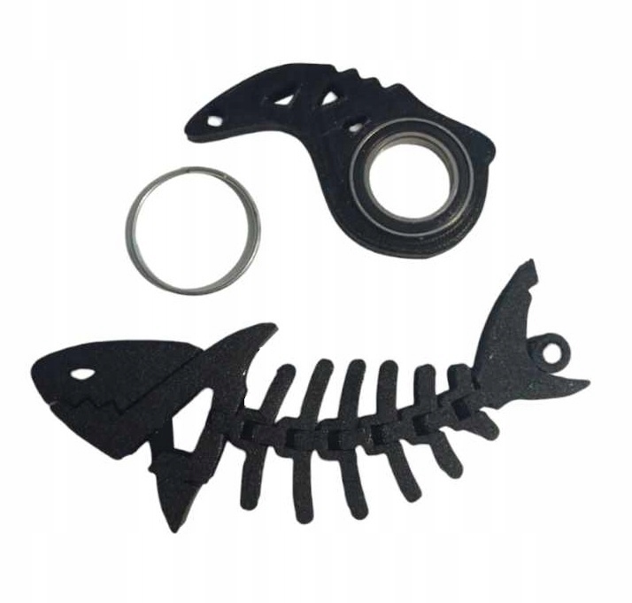 Brelok do Kluczy KEYRAMBIT KEYSPINNER+ REKINEK CZARNY HIT TIKTOKA