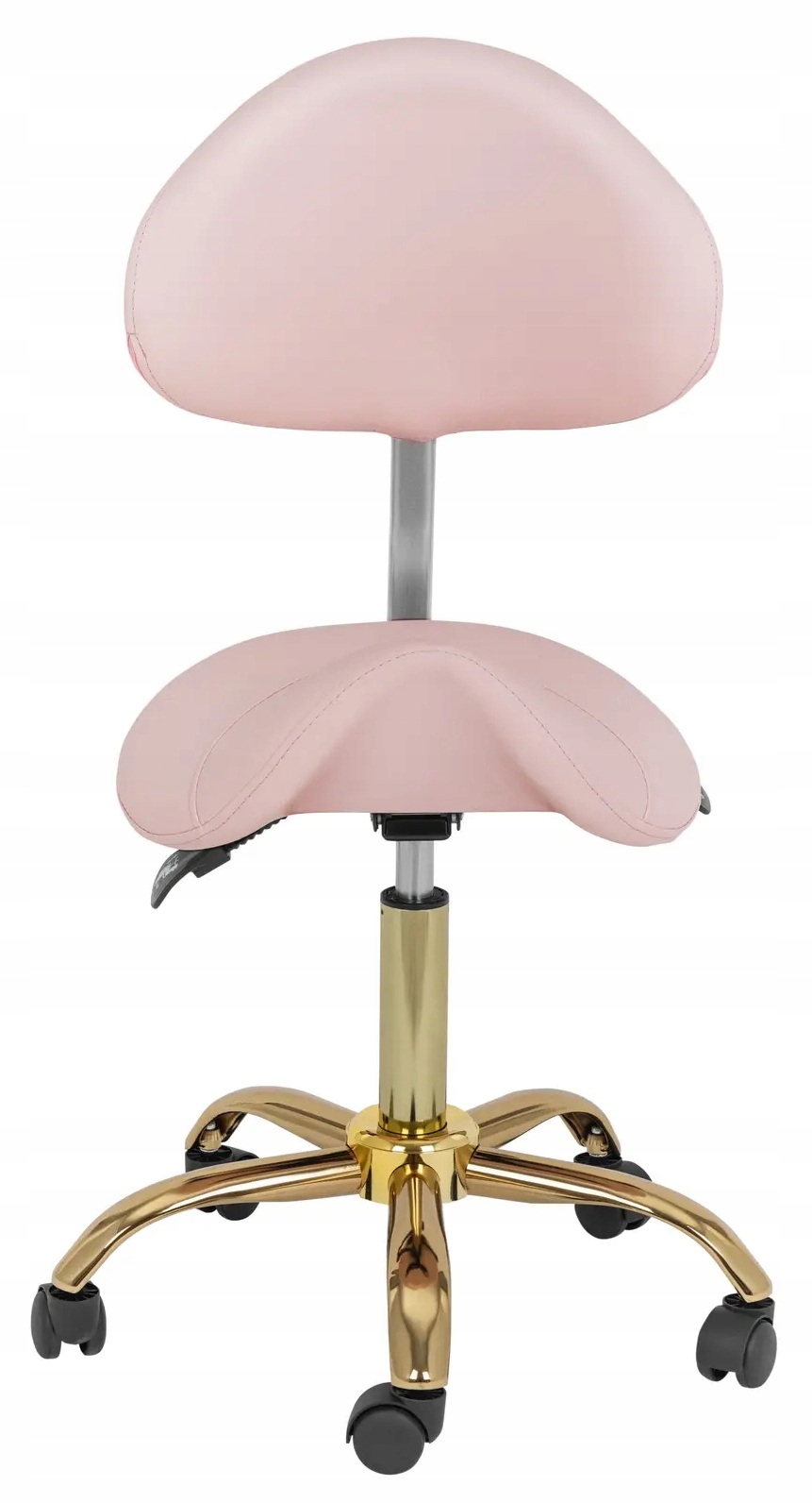 Taboret kosmetyczny siodłowy 51-65 cm różowy złoty Physa Mannheim 10040833