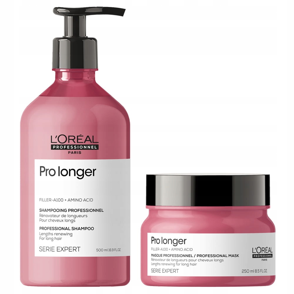 Loreal Pro Longer sada pro zahušťování konečků vlasů šampon 500 maska 250