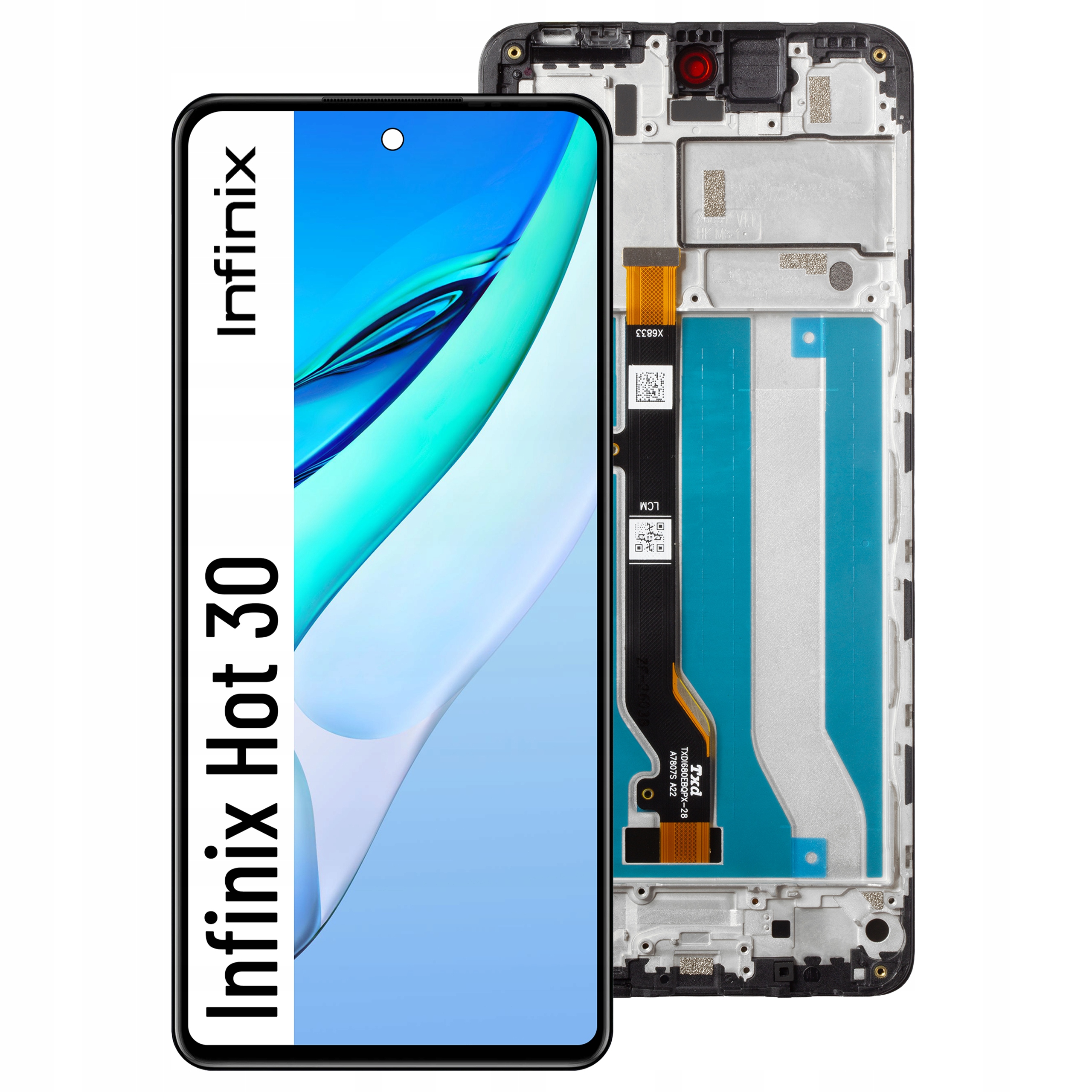 Displej s rámečkem pro Hot 30 4G Display Panel LCD