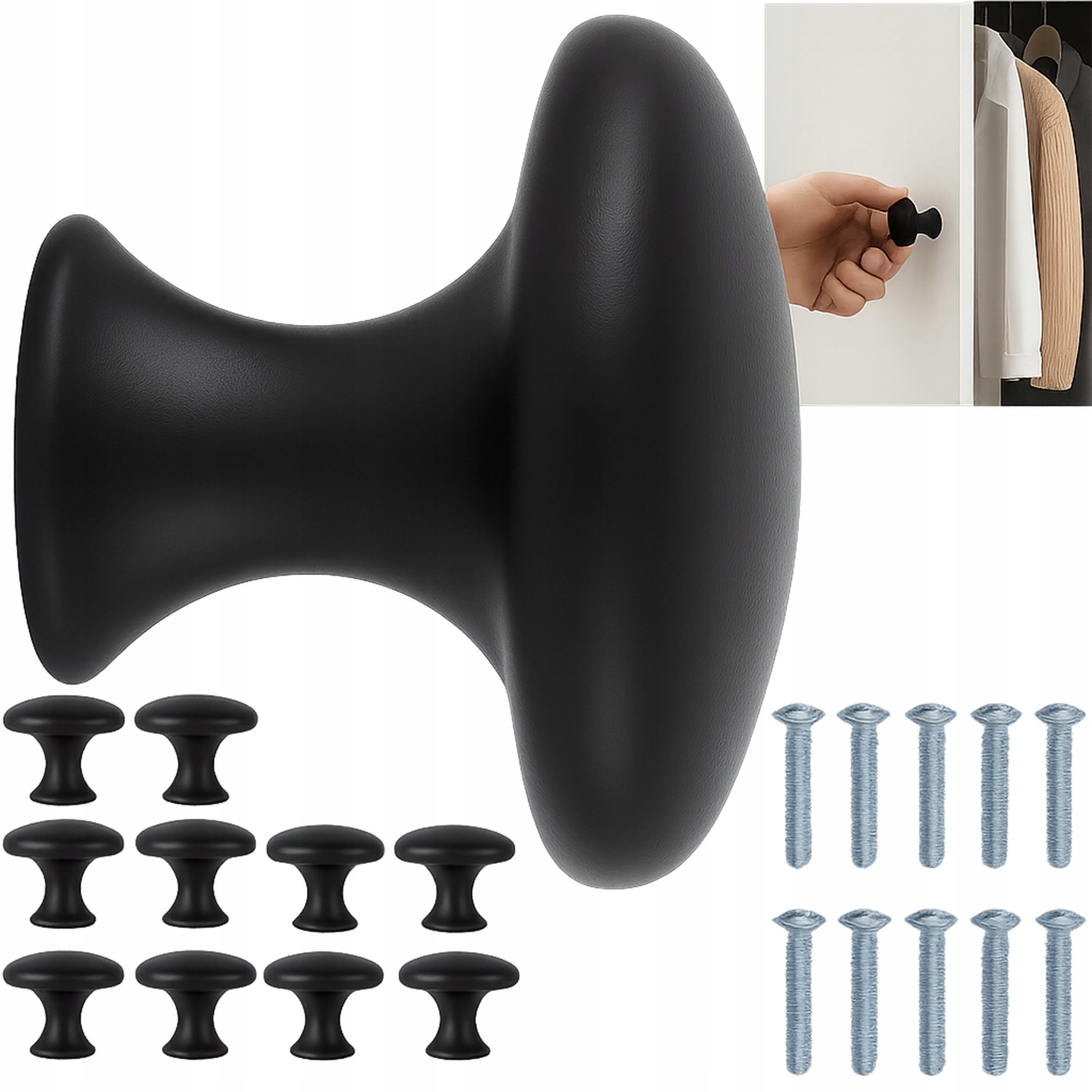 UCHWYTY MEBLOWE GAŁKA UCHWYT MEBLOWY MATOWY 30mm UNIWERSALNE MATOWE 10SZT Rodzaj uchwytu gałka