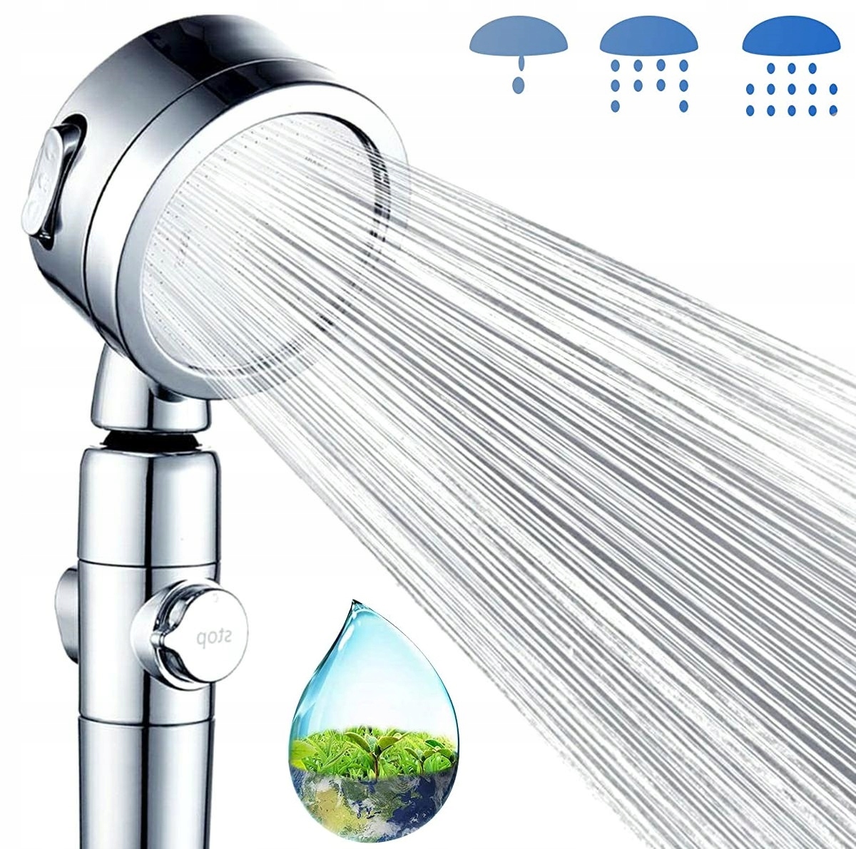 SŁUCHAWKA PRYSZNICOWA EKO TURBINA OSZCZĘDZAJ WODĘ