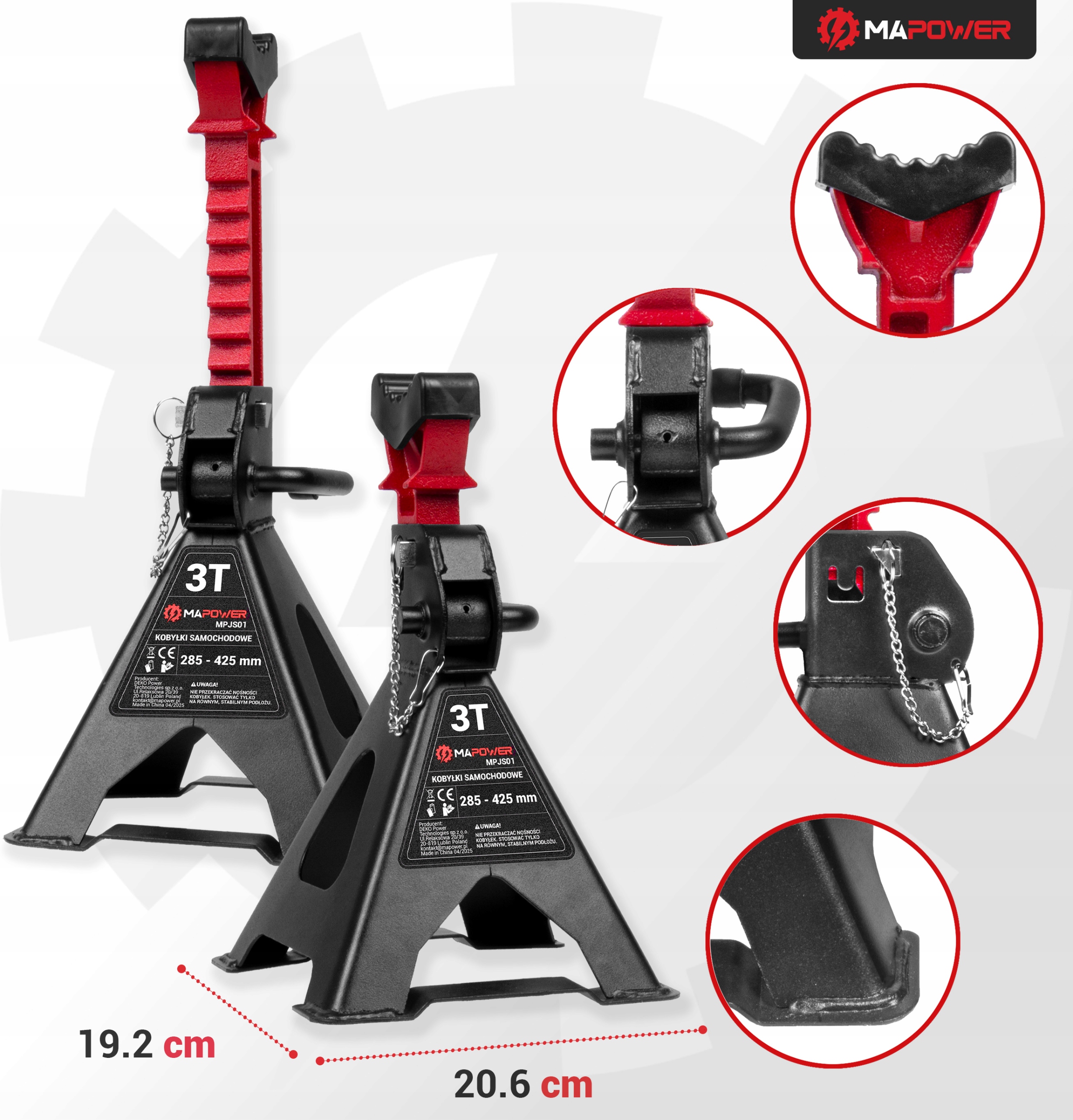 ガイポップ190 180 KSY hand made works　2本セット KOBYŁKI SAMOCHODOWE WARSZTATOWE PODPORY PODSTAWKI BLOKADA [3T