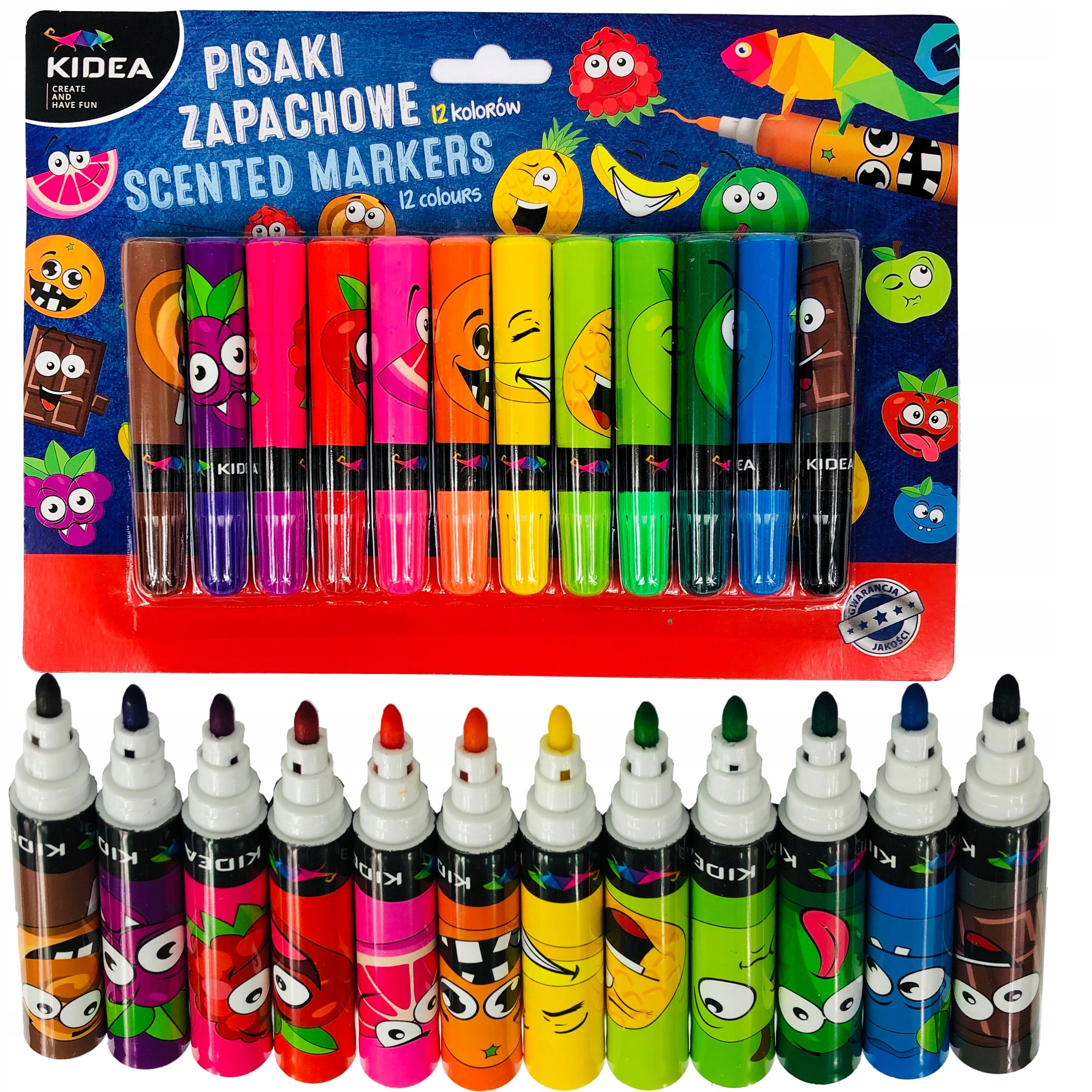 ФЛОМАСТЕРЫ ФЛОМАСТЕРЫ АРОМАТИЧЕСКИЕ ФРУКТОВЫЕ 12 ЦВЕТ KIDEA