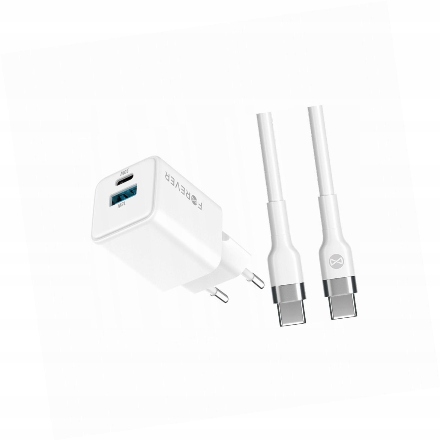 Szybka ładowarka GaN 30W 2 wejścia Usb i Usb-c z kablem do Lg Velvet