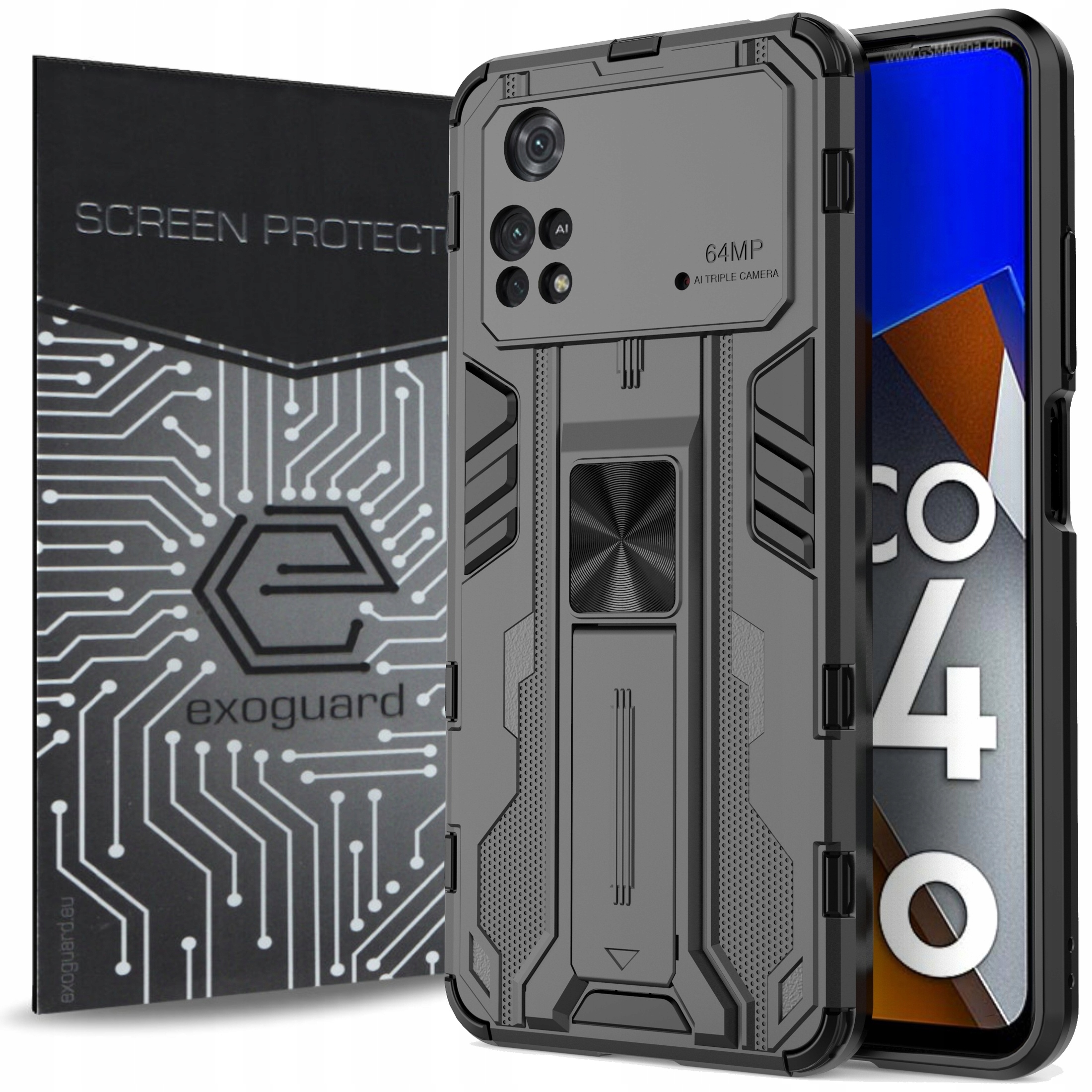

Etui Pancerne Case+szkło do Xiaomi Poco M4 Pro