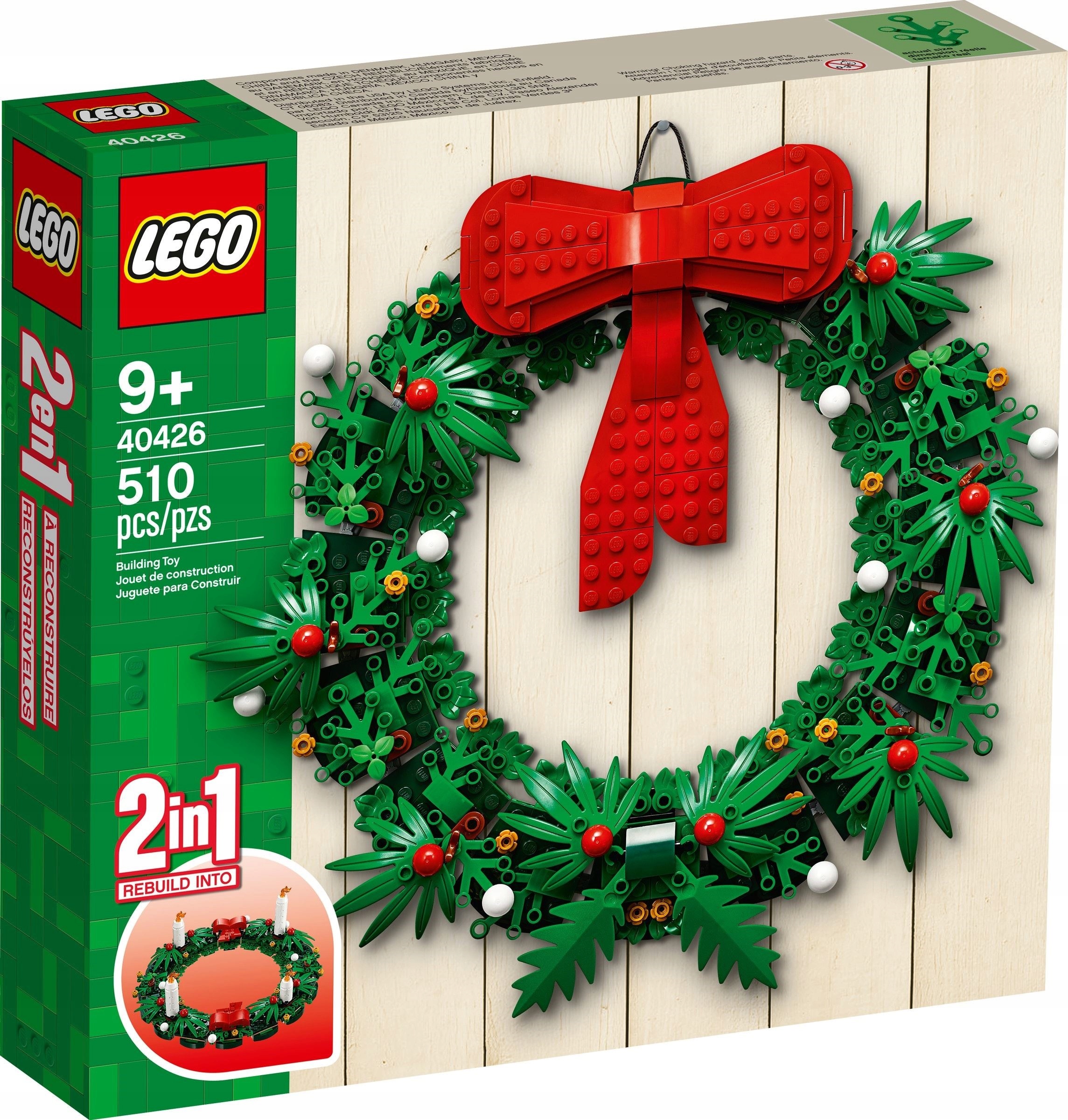 

Lego 40426 Bożonarodzeniowy Wieniec 2w1 Święta