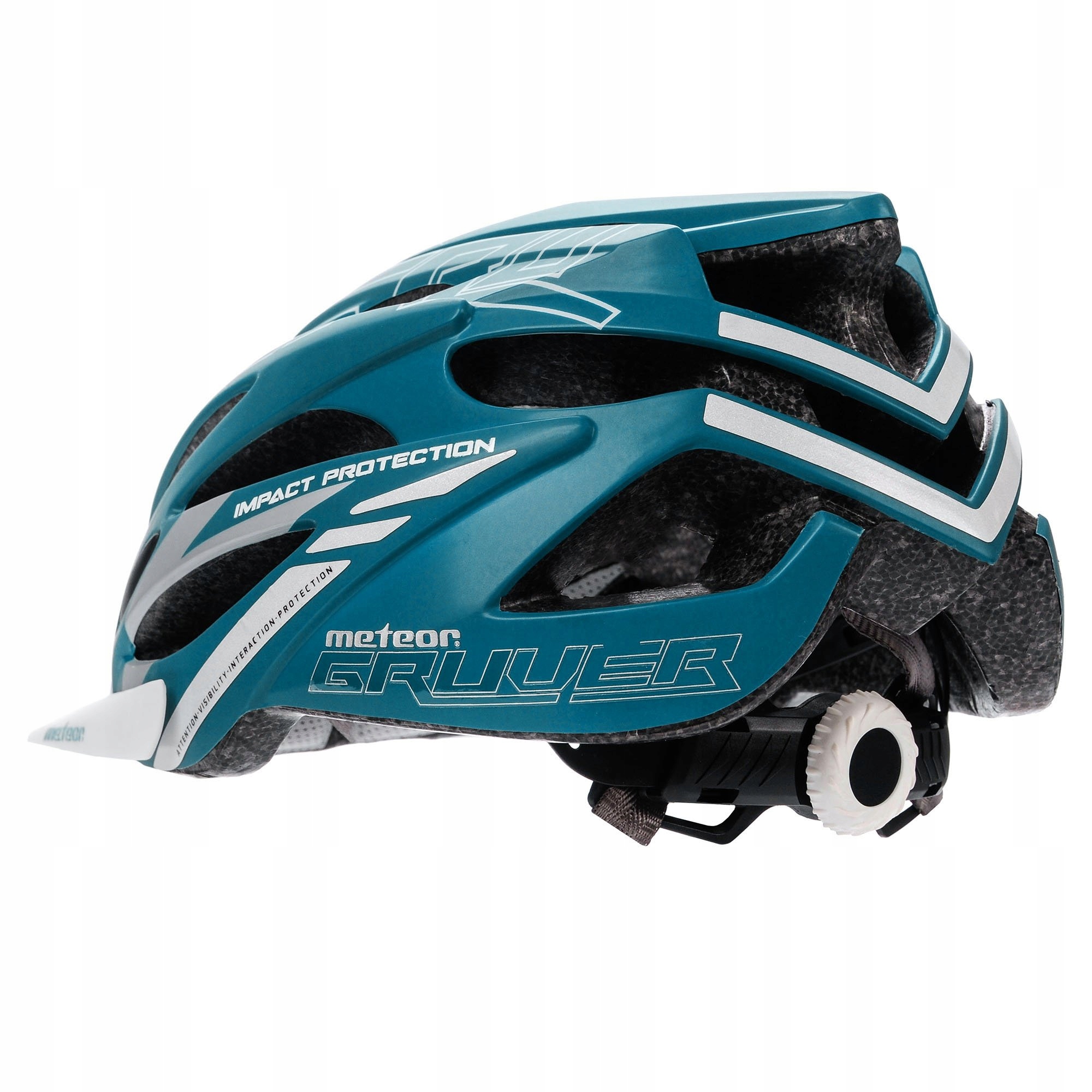 KASK ROWEROWY REGULOWANY METEOR GRUVER M 55-58 cm Kolor niebieski