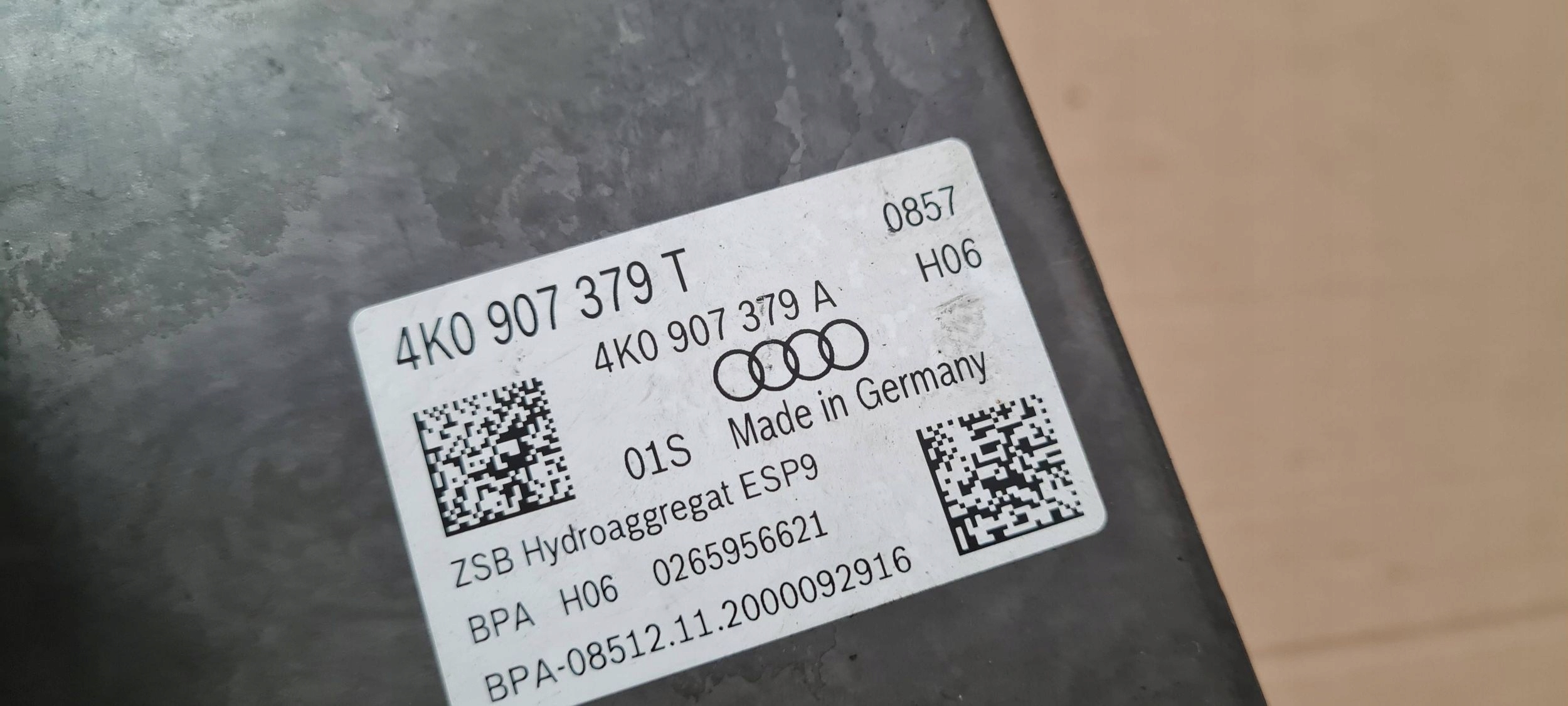 A6 C8 4K brake booster ABS module control unit 4K0907379T 4K0614517AB A7 4K